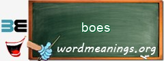 WordMeaning blackboard for boes